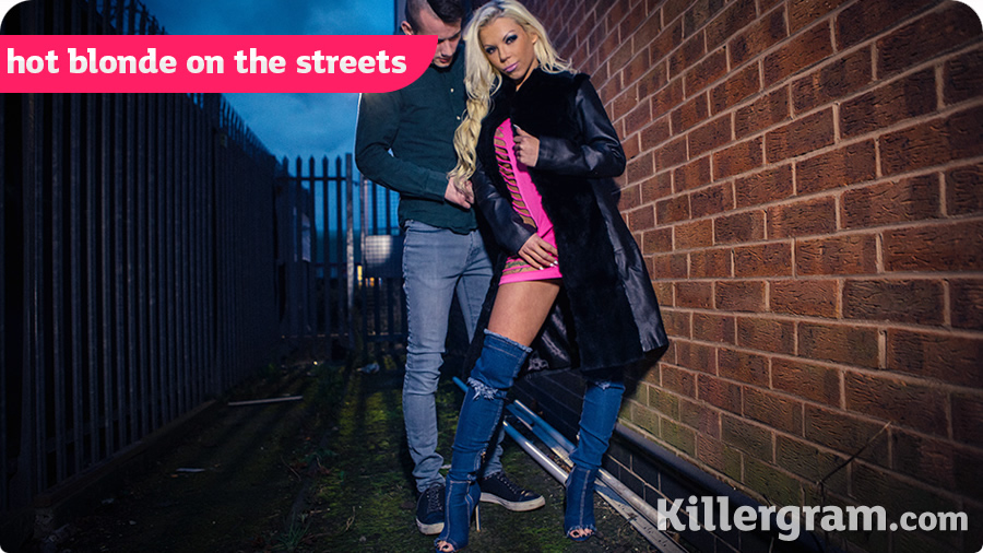 Hot Blonde on the Streets