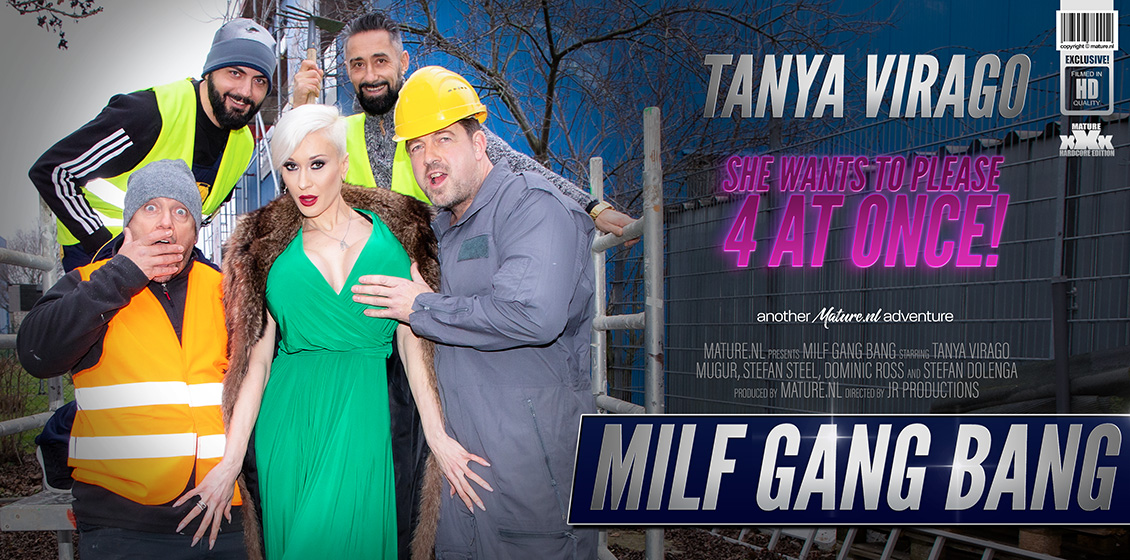 Hot Big Breasted MILF Tanya Virago Is the Center of a Good Hard Gang Bang