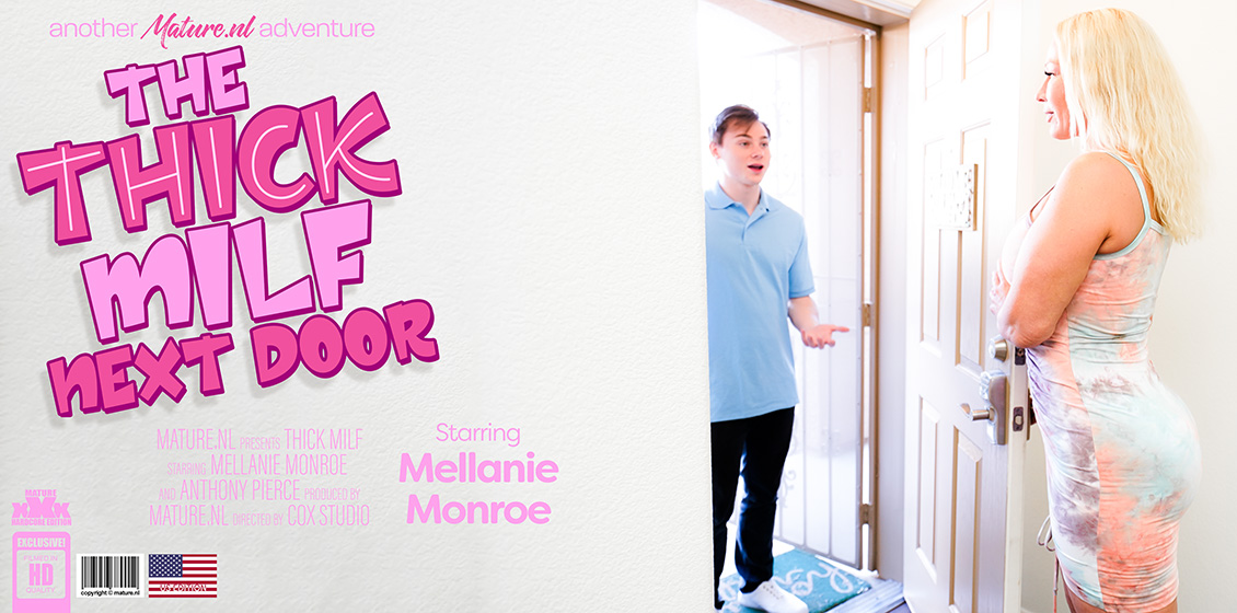 MILF Mellanie Monroe is doing the toyboy next door