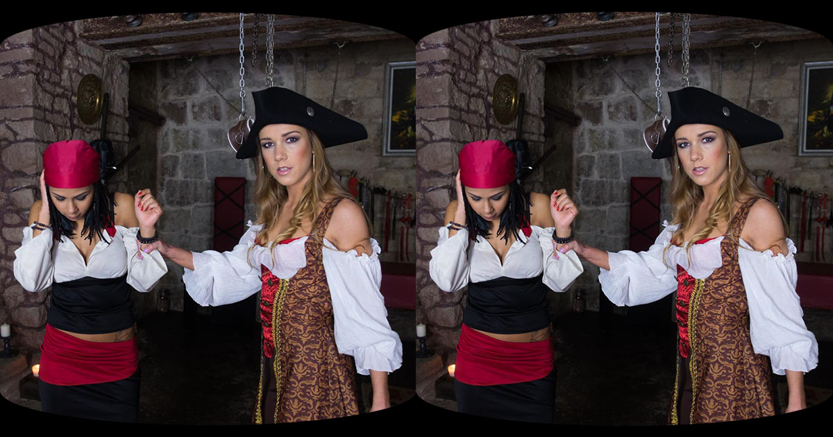 Lesbian pirates in action