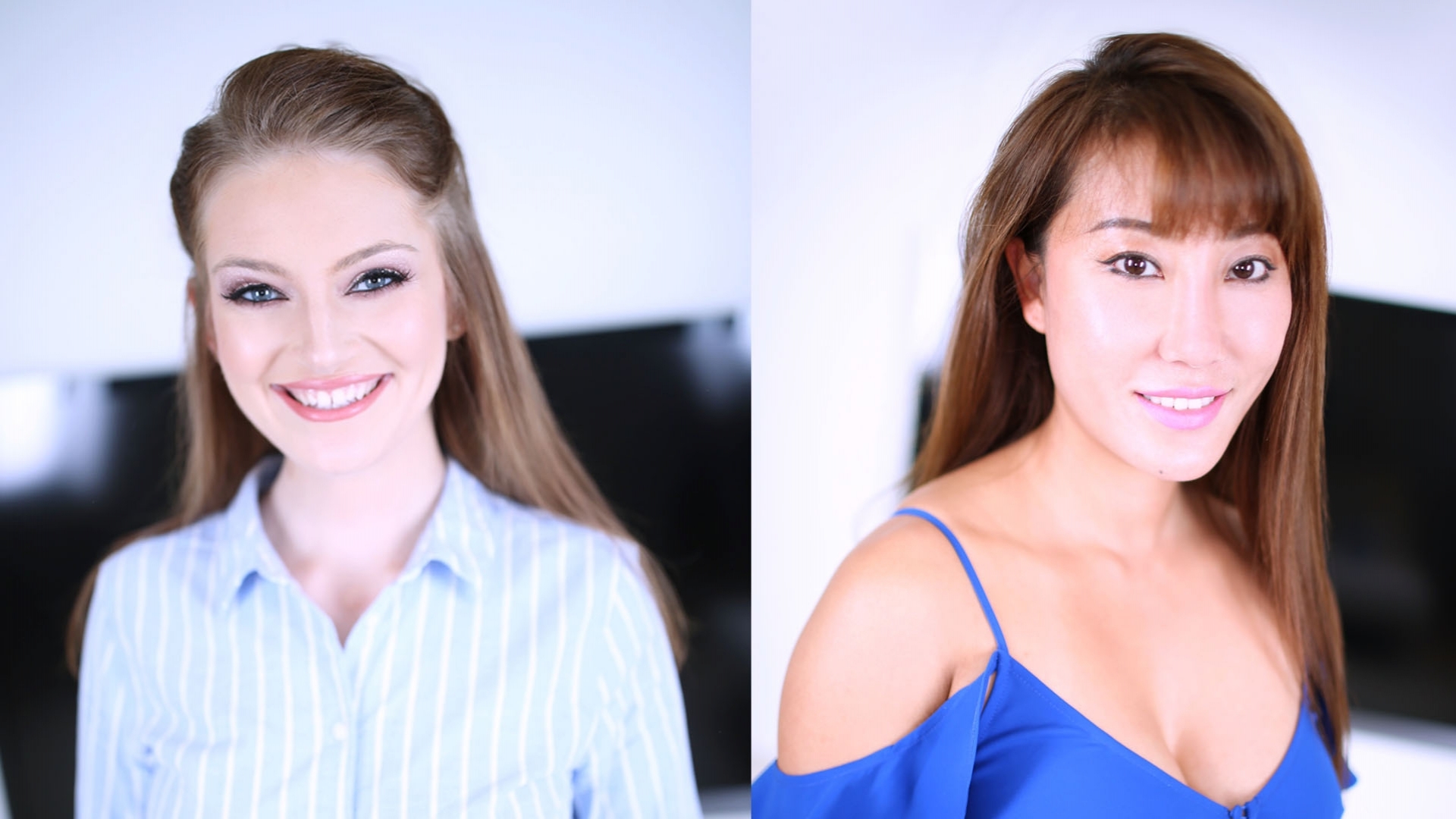 Maya Kendrick and Tiffany Rain POV, Swallow Thick Loads of Cum