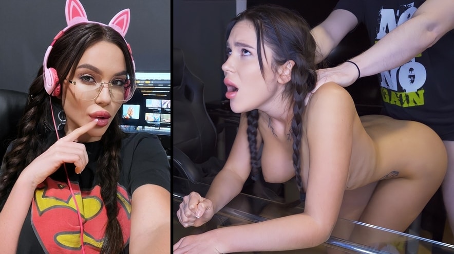 Hot Gamer Babe BAMBOLA Fucked Hard In Doggystyle