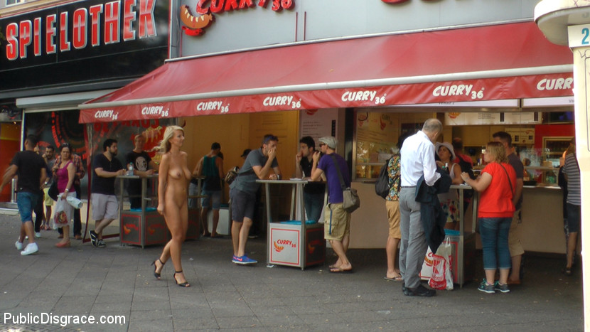 Horny Blonde Anal Slut Disgraced for Berlin Tourists