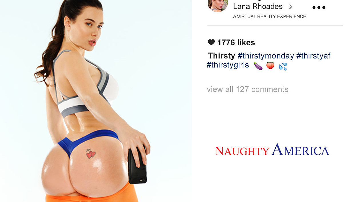 Lana Rhoades fucking in the gym with her blue eyes vr porn