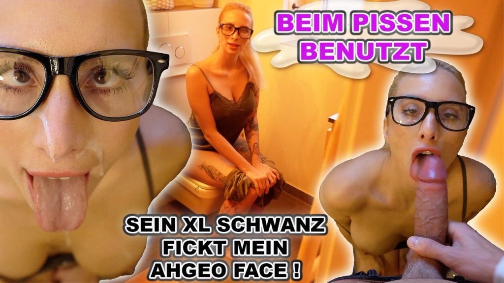 USED WHILE PISSING! HIS XL COCK FUCKS MY AHEGAO FACE!