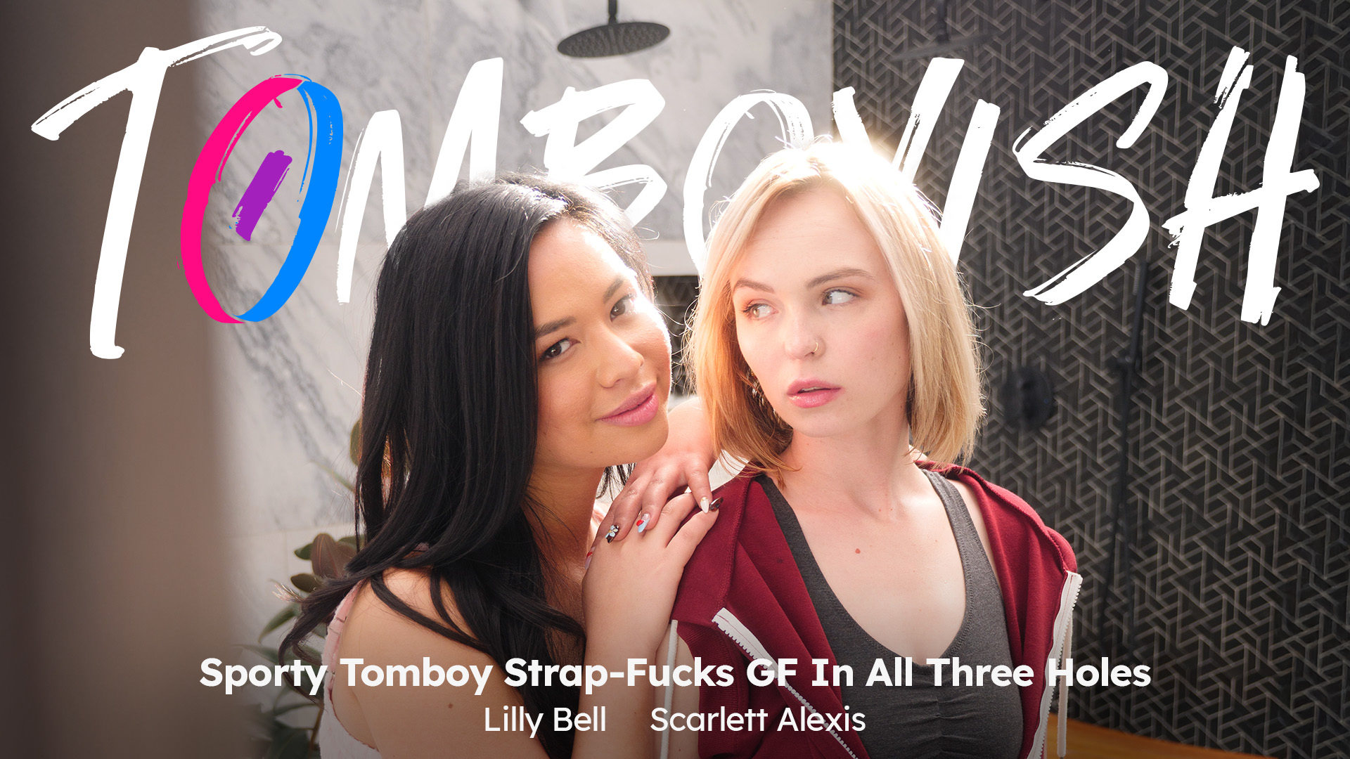 Tomboyish - Sporty Tomboy Strap-Fucks GF In All Three Holes