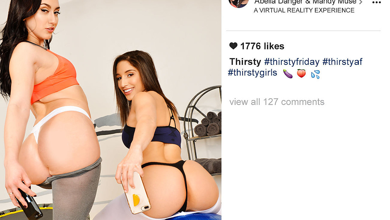 Abella Danger fucking in the trampoline with her innie pussy
