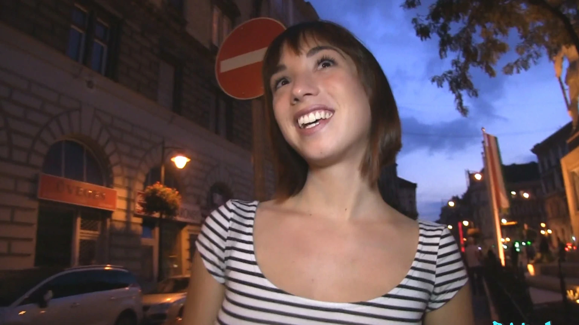 Rooftop Sex with Cute Brunette