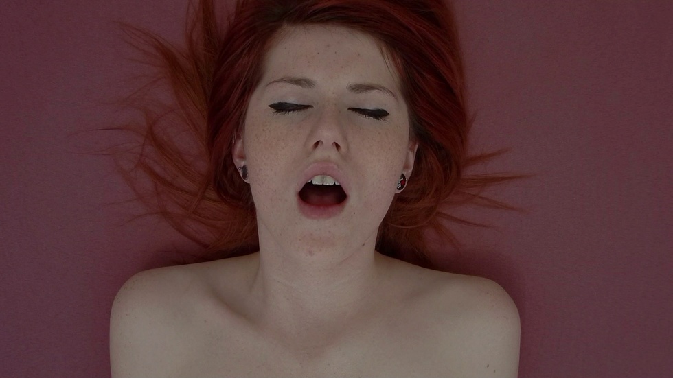 Redhead 18 y/o playing with her pussy