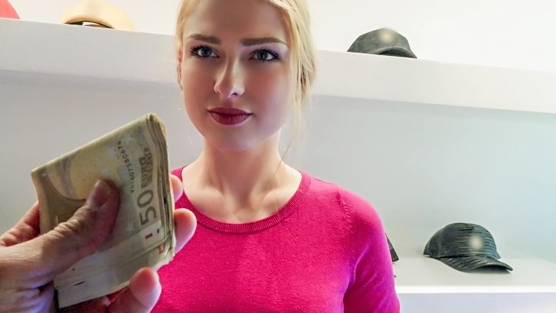 Blonde Filled With Customer Service