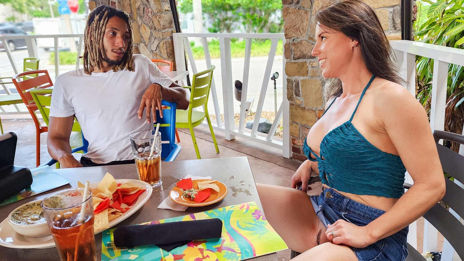 Wifey Gets Wet Over Hung Black Bartender