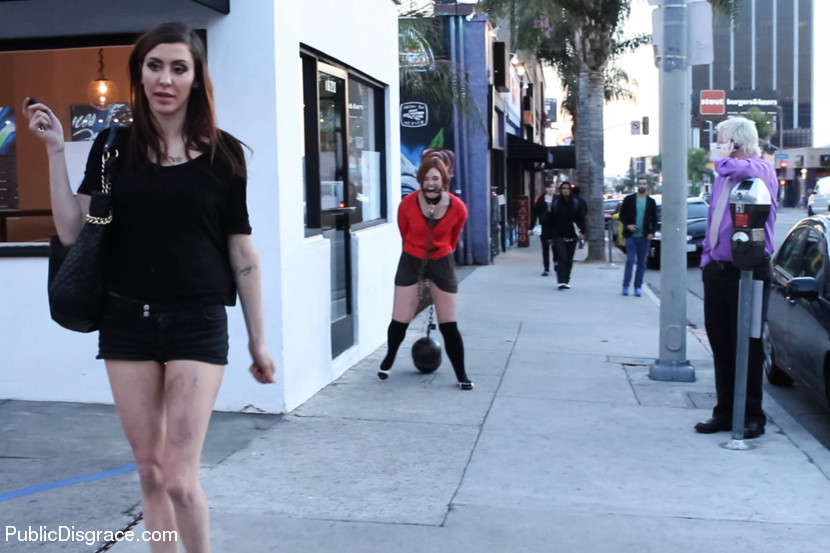 Girl Next Door Shocked and Bound in Public, Ass Fucked, Humiliated
