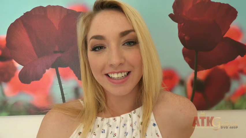 Zoe Parker with a pink toy